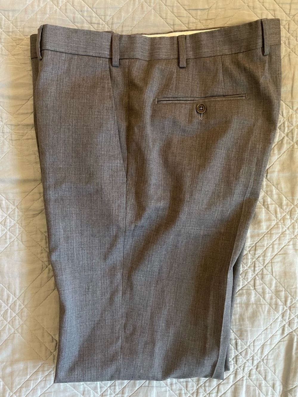 ARMANI COLLEZIONI Flat
Front Four Season Wool‎ Pant in Gray Size 50 US 34